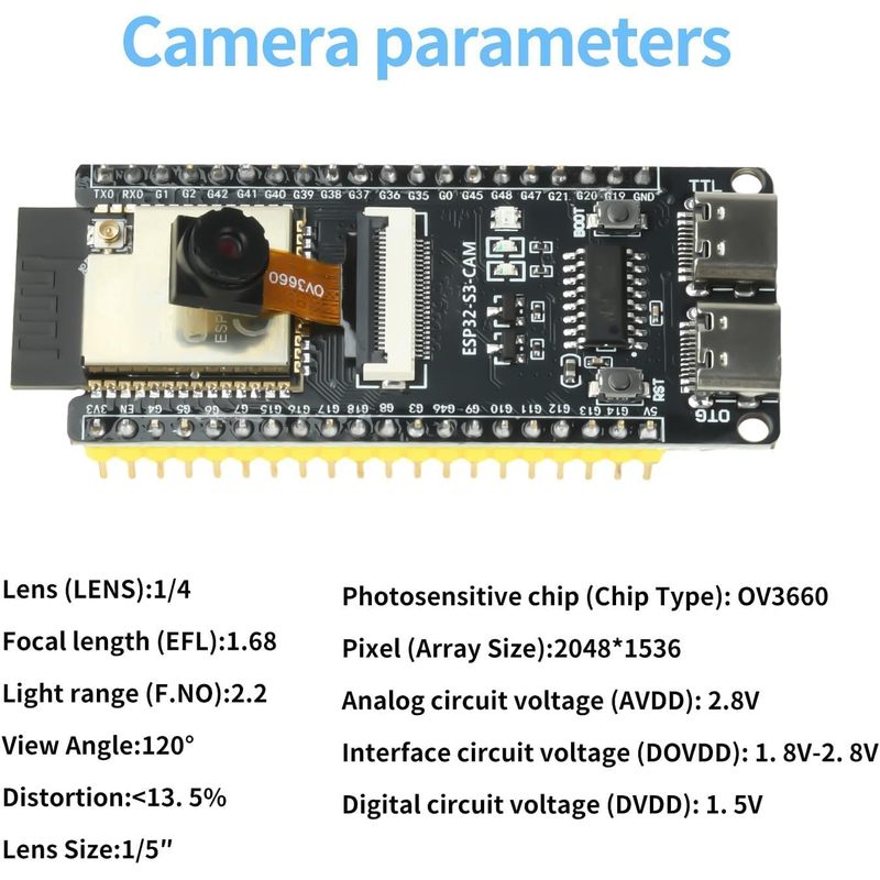 ESP32-S3-CAM Board With OV3660 - Esp32 Wifi Bluetooth Module recension och pris