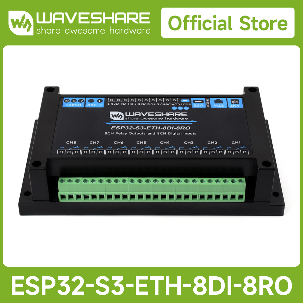 Waveshare Industrial 8-Channel - Esp32 S3 recension och pris
