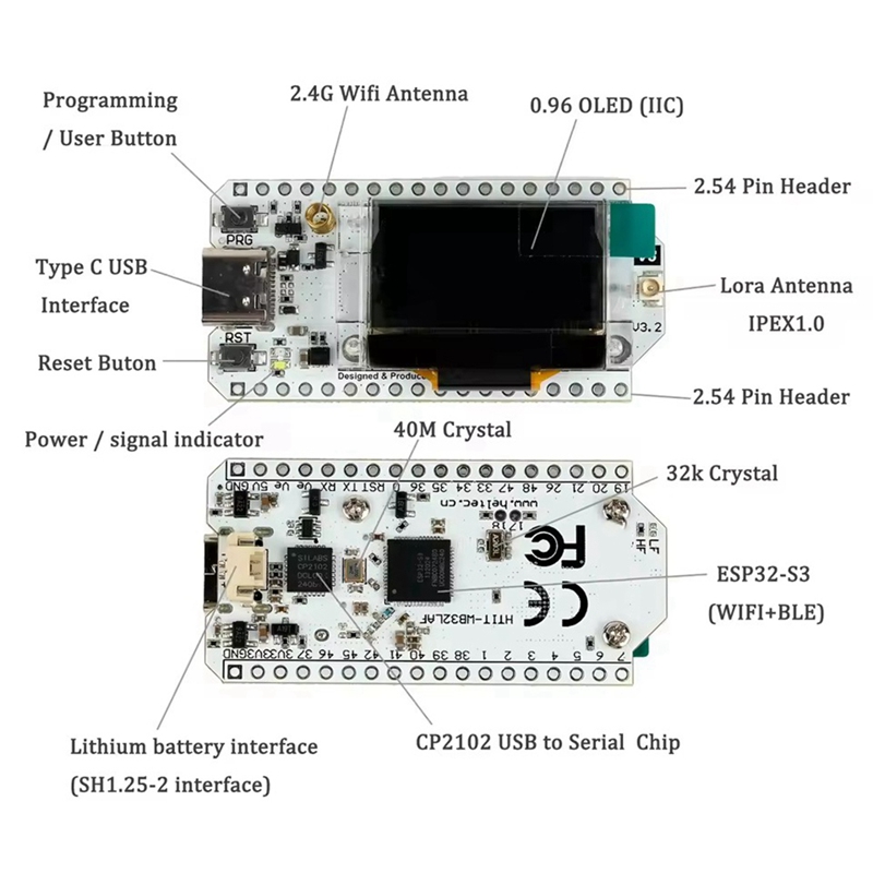 Heltec LoRa32 V3 863-928MHZ ES - Esp32 S3 recension och pris