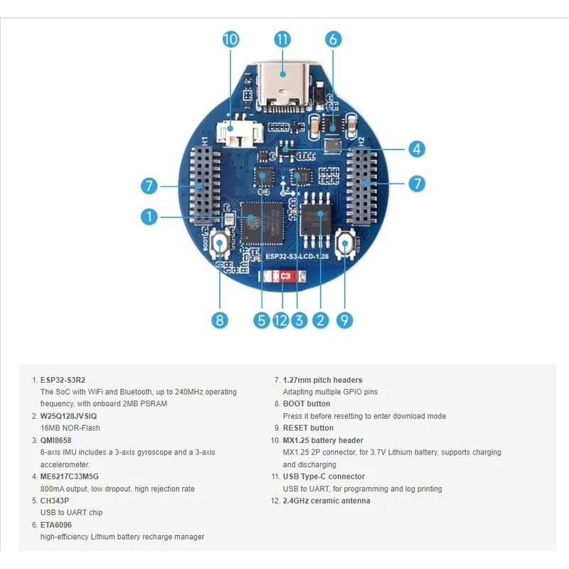 ESP32-S3 LCD development board - Esp32 Development Board recension och pris